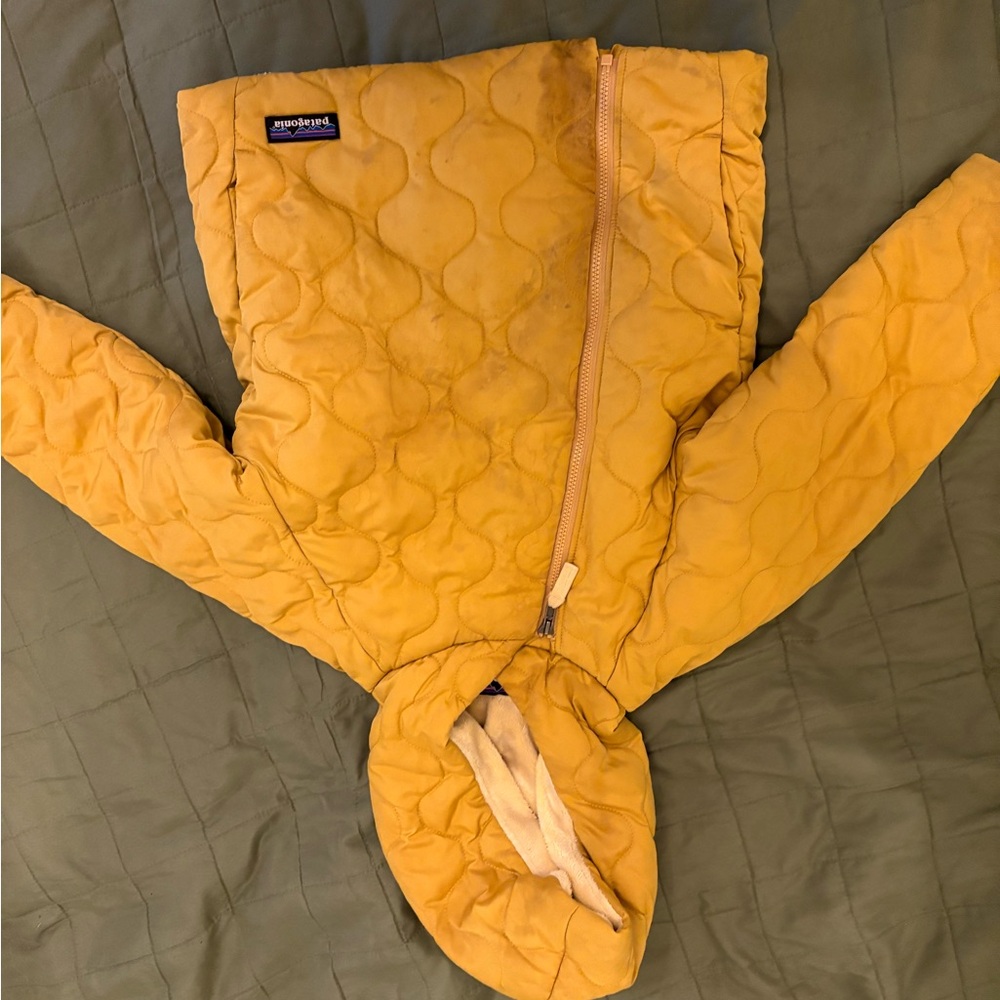 Patagonia Kids Yellow Quilted Jacket